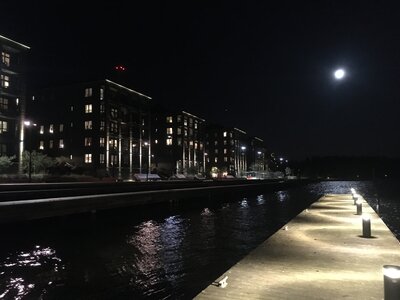 Ostrov Lidingö v noci
