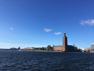 Terasa s výhledem na stockholmskou radnici
